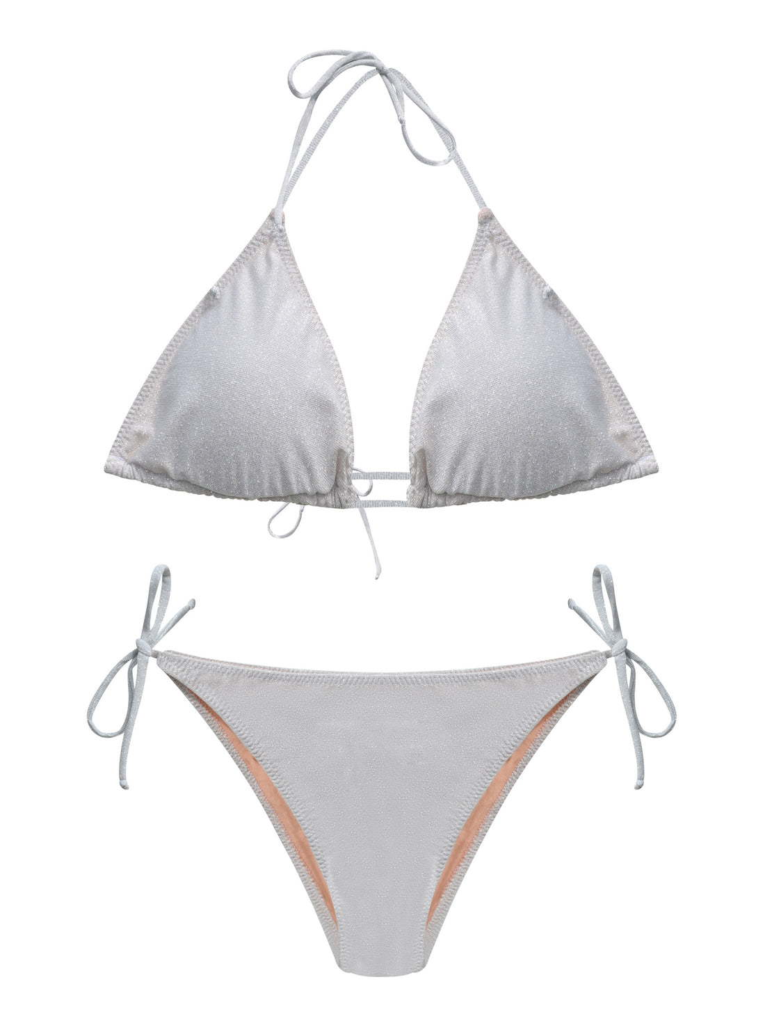 🤍 Bianco Brillante Bikini Top